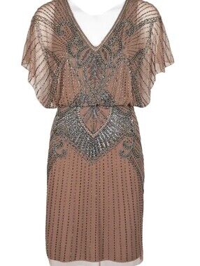 Aidan Mattox - MD1E203488 Embellished Loose Bodice Short Dress.